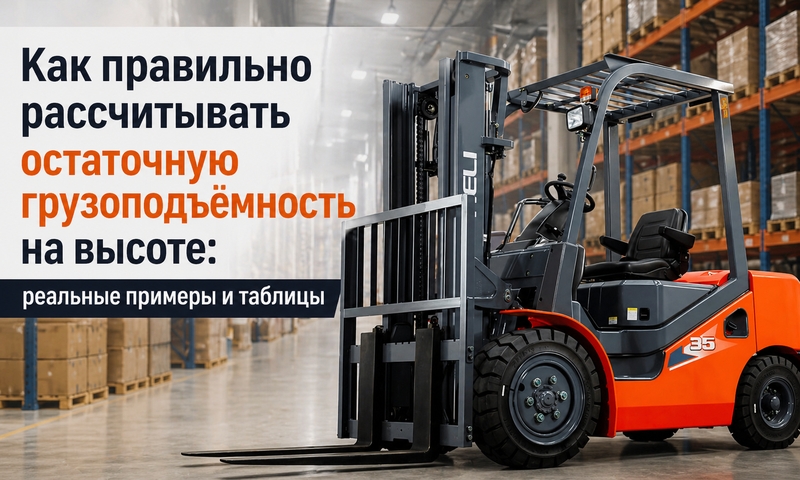 Остаточная грузоподъёмность погрузчика на высоте — расчет, таблицы и примеры | Склад.38