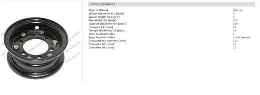 Диск колесный 3.00-8 100-125-6H