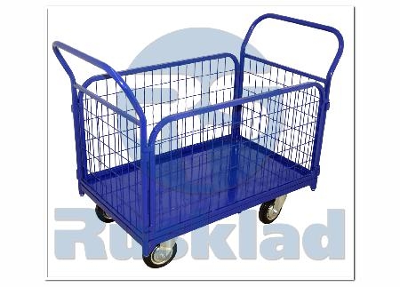 Тележка платформенная с быстросъёмными сетчатыми бортами ТС