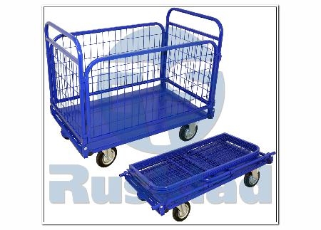 Тележка платформенная со складываеми ручками и съемными бортами ТС-РС