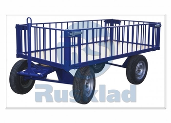 Тележка большегрузная с фанерным настилом и решетчатыми бортами БТ3-КБ
