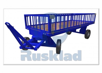 Тележка большегрузная с фанерным настилом и решетчатыми бортами БТ5-КБ